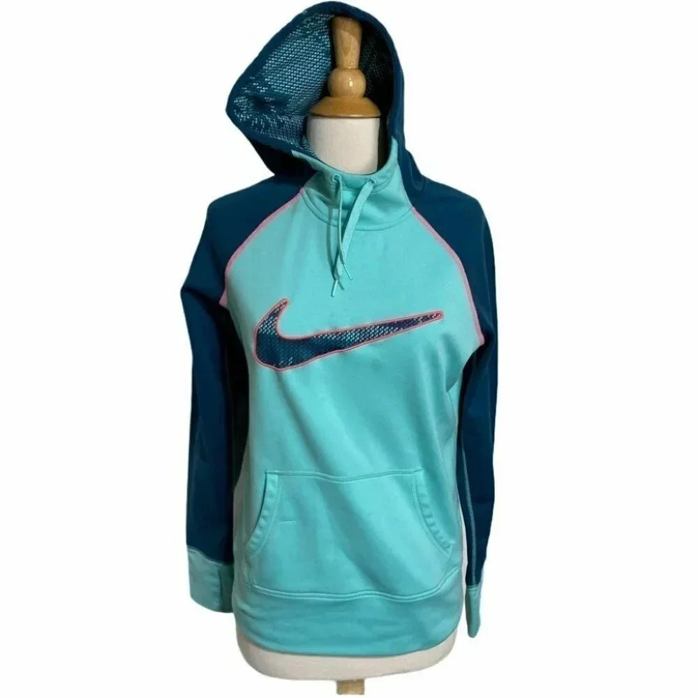 Nike Thermafit teal & pink hoodie